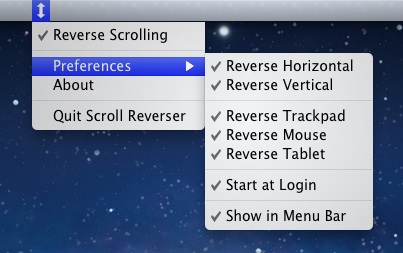 Mac mouse scroll reverse